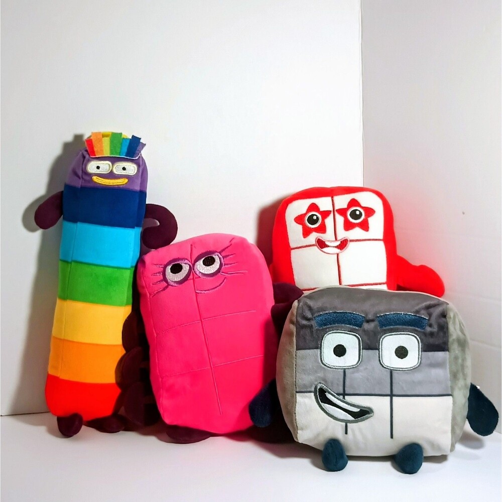 Hand2mind NumberBlocks Number 7 8 9 10 Learning Toy Plush Stuffed Animal  Set